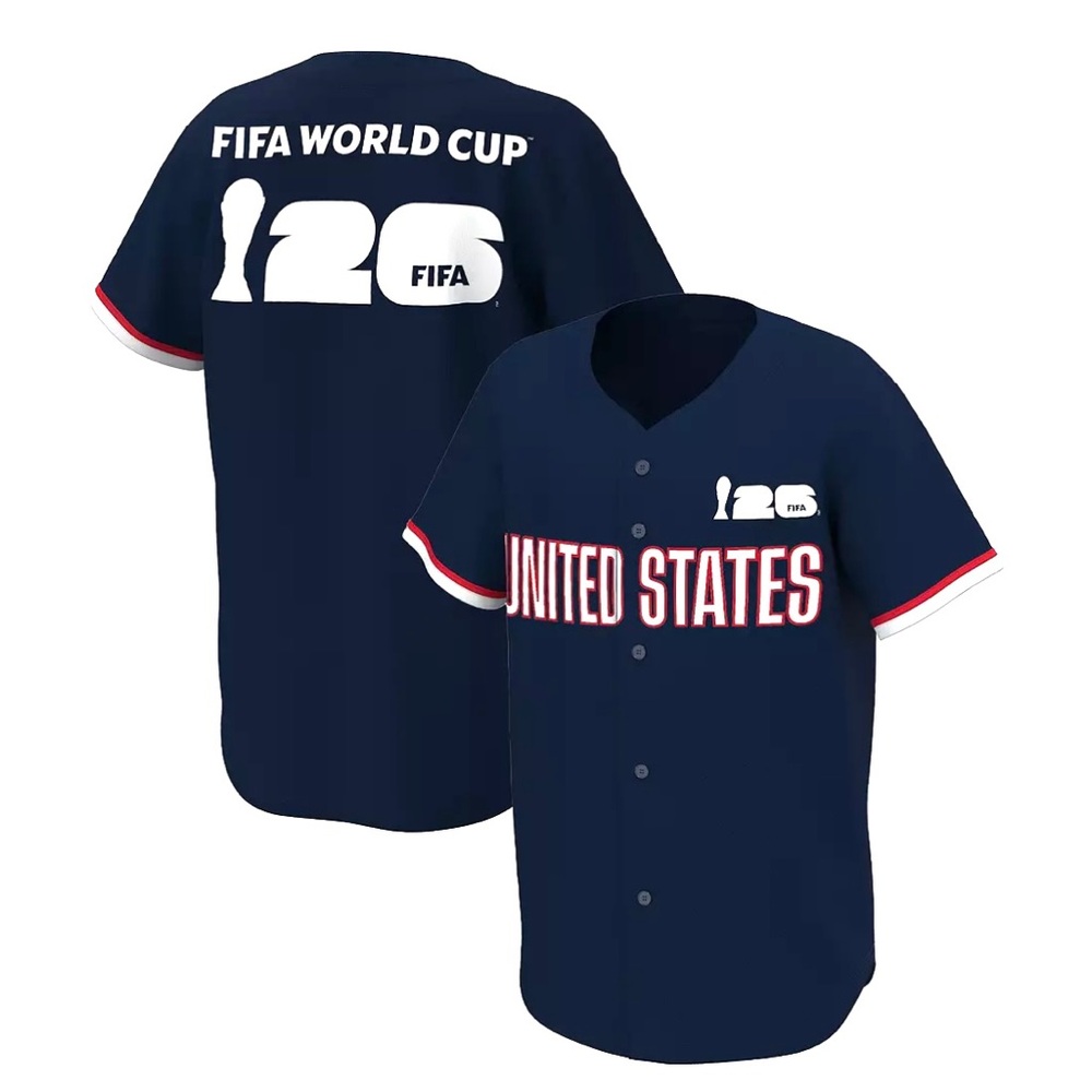 UNITED STATES FIFA WORLD CUP 26 BUTTON UP JERSEY MENS XXL NWT *LIMITED TIME*
